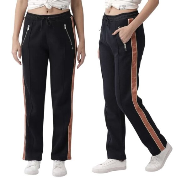 Scotch & Soda Pants - Scotch & Soda Women’s Track Pants XS NWT Black Copper Striped Pant